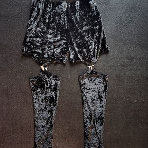 Killstar Velvet Thigh High Pants